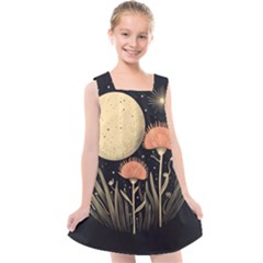 Flowers Space Kids  Cross Back Dress