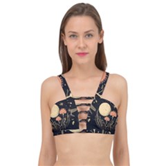 Flowers Space Cage Up Bikini Top by Maspions