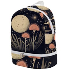 Flowers Space Zip Bottom Backpack