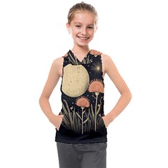 Flowers Space Kids  Sleeveless Hoodie