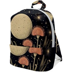 Flowers Space Zip Up Backpack