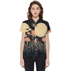 Flowers Space Short Sleeve Pocket Shirt