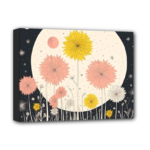 Space Flowers Universe Galaxy Deluxe Canvas 16  X 12  (stretched)  by Maspions