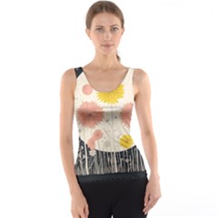 Space Flowers Universe Galaxy Women s Basic Tank Top