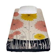 Space Flowers Universe Galaxy Fitted Sheet (single Size)