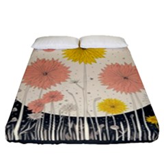 Space Flowers Universe Galaxy Fitted Sheet (queen Size)