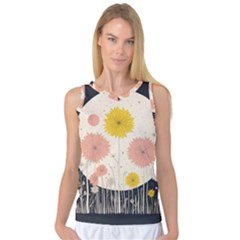 Space Flowers Universe Galaxy Women s Basketball Tank Top