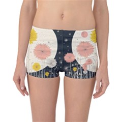 Space Flowers Universe Galaxy Reversible Boyleg Bikini Bottoms