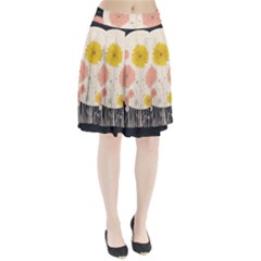 Space Flowers Universe Galaxy Pleated Skirt