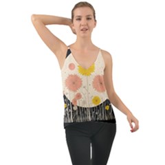 Space Flowers Universe Galaxy Chiffon Cami