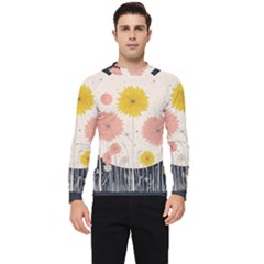 Space Flowers Universe Galaxy Men s Long Sleeve Rash Guard