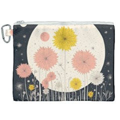 Space Flowers Universe Galaxy Canvas Cosmetic Bag (xxl)