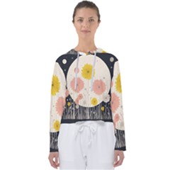 Space Flowers Universe Galaxy Women s Slouchy Sweat