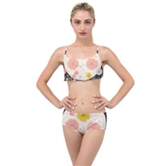 Space Flowers Universe Galaxy Layered Top Bikini Set by Maspions