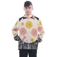 Space Flowers Universe Galaxy Men s Half Zip Pullover