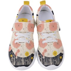 Space Flowers Universe Galaxy Women s Velcro Strap Shoes by Maspions