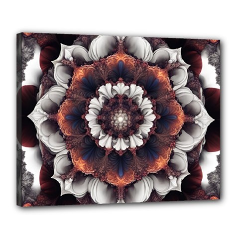 Mandala Design Pattern Canvas 20  X 16  (stretched)