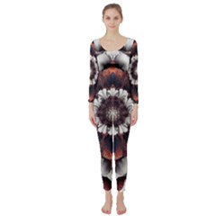 Mandala Design Pattern Long Sleeve Catsuit