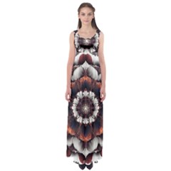 Mandala Design Pattern Empire Waist Maxi Dress