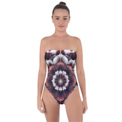 Mandala Design Pattern Tie Back One Piece Swimsuit