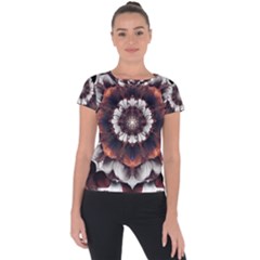 Mandala Design Pattern Short Sleeve Sports Top 