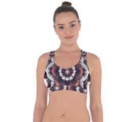 Mandala Design Pattern Cross String Back Sports Bra