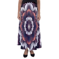 Mandala Design Pattern Flared Maxi Skirt