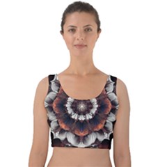 Mandala Design Pattern Velvet Crop Top