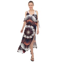 Mandala Design Pattern Maxi Chiffon Cover Up Dress