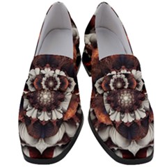 Mandala Design Pattern Women s Chunky Heel Loafers