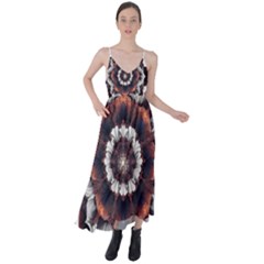 Mandala Design Pattern Tie Back Maxi Dress