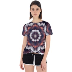 Mandala Design Pattern Open Back Sport T-shirt