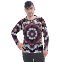 Mandala Design Pattern Men s Pique Long Sleeve T-shirt