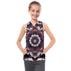 Mandala Design Pattern Kids  Sleeveless Hoodie by Maspions