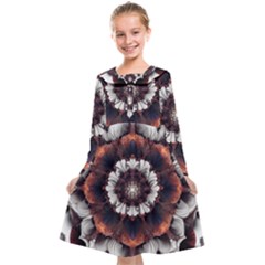 Mandala Design Pattern Kids  Midi Sailor Dress