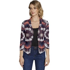 Mandala Design Pattern Women s Casual 3/4 Sleeve Spring Jacket