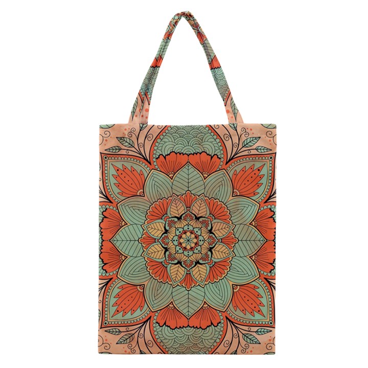 Mandala Floral Decorative Flower Classic Tote Bag