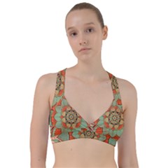 Mandala Floral Decorative Flower Sweetheart Sports Bra