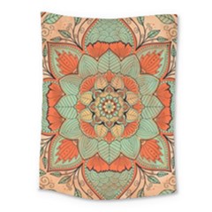 Mandala Floral Decorative Flower Medium Tapestry