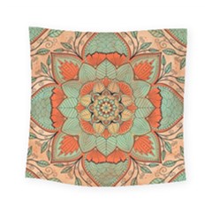 Mandala Floral Decorative Flower Square Tapestry (small)