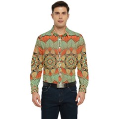 Mandala Floral Decorative Flower Men s Long Sleeve  Shirt