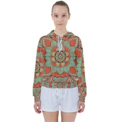 Mandala Floral Decorative Flower Women s Tie Up Sweat by Maspions