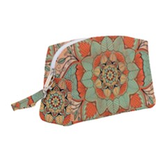 Mandala Floral Decorative Flower Wristlet Pouch Bag (medium)