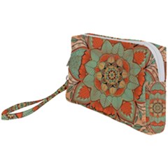 Mandala Floral Decorative Flower Wristlet Pouch Bag (small)