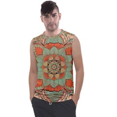 Mandala Floral Decorative Flower Men s Regular Tank Top