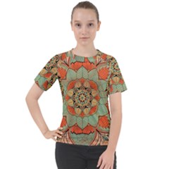 Mandala Floral Decorative Flower Women s Sport Raglan T-shirt