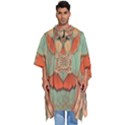 Mandala Floral Decorative Flower Men s Hooded Rain Ponchos View1