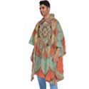 Mandala Floral Decorative Flower Men s Hooded Rain Ponchos View2