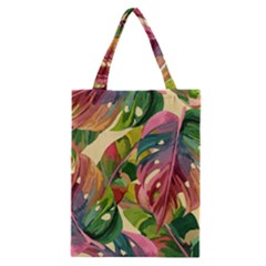 Monstera Colorful Leaves Foliage Classic Tote Bag