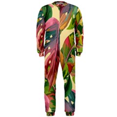 Monstera Colorful Leaves Foliage Onepiece Jumpsuit (men)